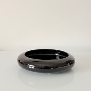 Vintage Ikebana Vase Black Shallow Flower Arranging